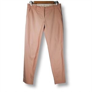 J. Crew Slim Ankle Flat Front Slacks Pink Size 2 Tall